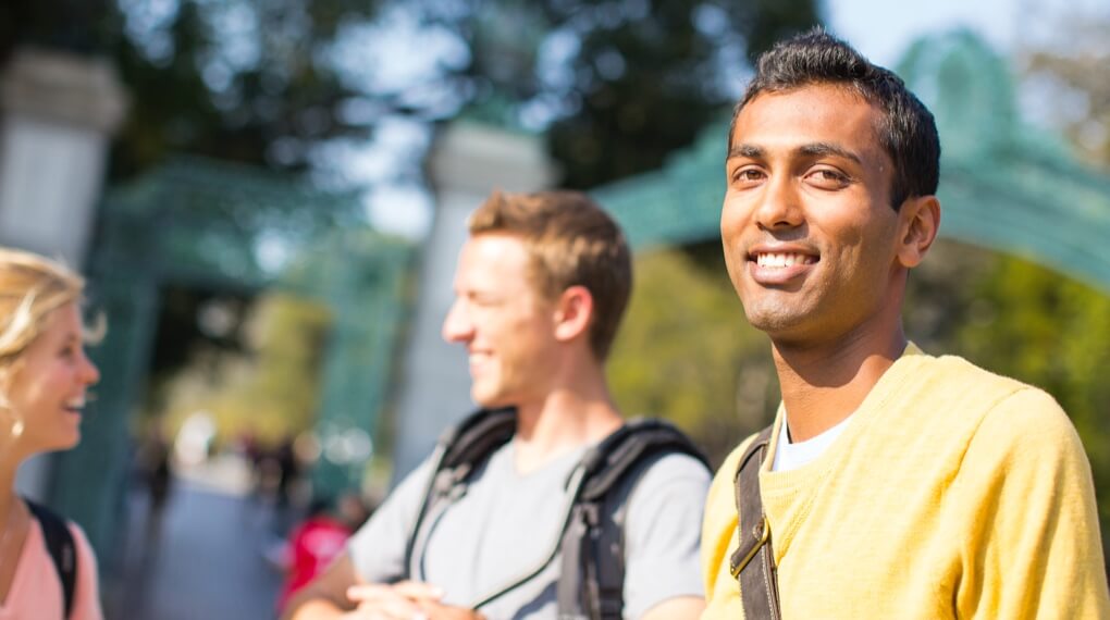 Group of students walking at UC Berkeley